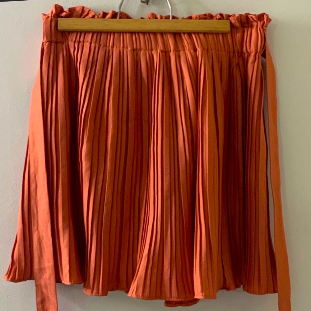 Haute Mode Pumpkin Spice Pleated Skirt NWOT
